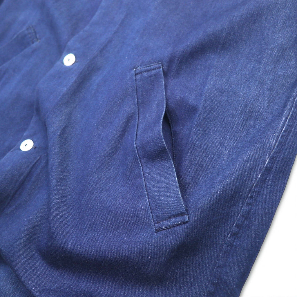 Badhiya (Rankiki) Oversized Denim Shop Coat S Blue Indigo Cotton