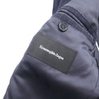 Ermenegildo Zegna Italian made tailored jacket, XL, navy wool, striped
