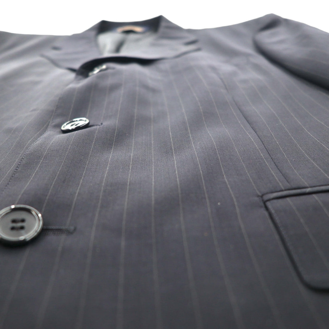 Brooks Brothers 3B セットアップ スーツ M ネイビー ウール ストライプ