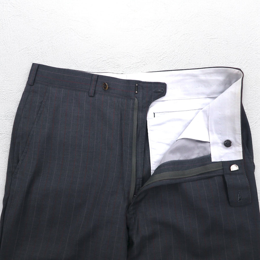 Ermenegildo Zegna イタリア製 3Bスーツ セットアップ L グレー ストライプ ウール