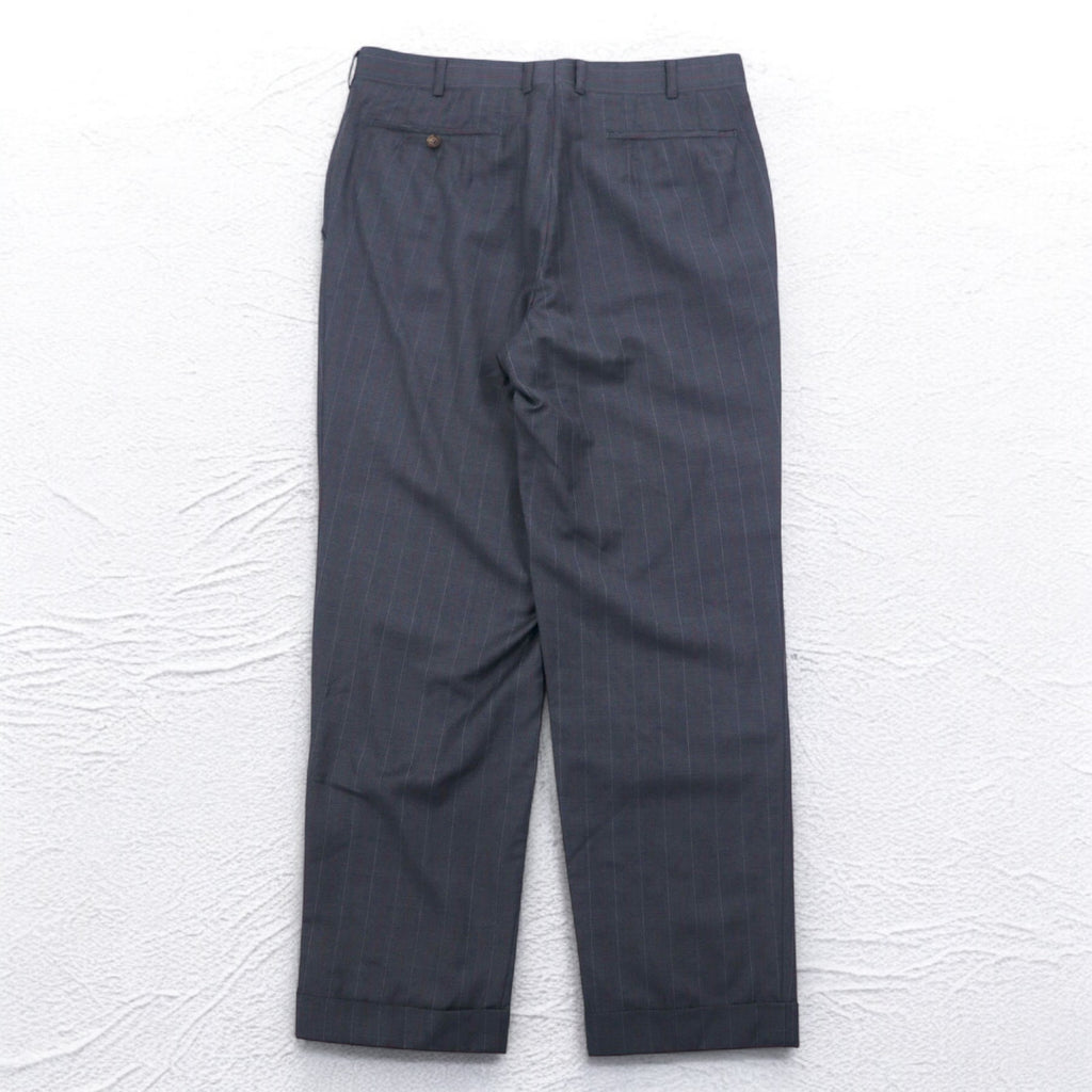 Ermenegildo Zegna イタリア製 3Bスーツ セットアップ L グレー ストライプ ウール