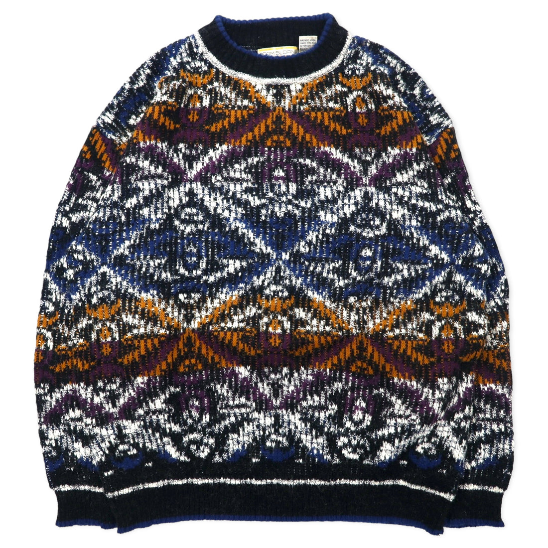 日本然リトテ-古着オンライン-ADAM SLOANE 90年代 総柄 アクリルニット セーター L マルチカラー-ADAM SLOANE 90's patterned acrylic knit sweater L multi color