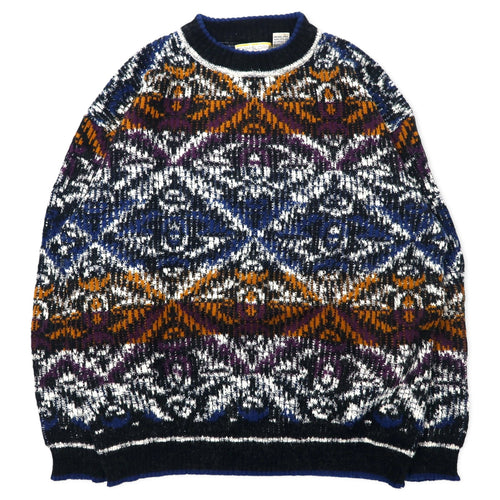日本然リトテ-古着オンライン-ADAM SLOANE 90年代 総柄 アクリルニット セーター L マルチカラー-ADAM SLOANE 90's patterned acrylic knit sweater L multi color