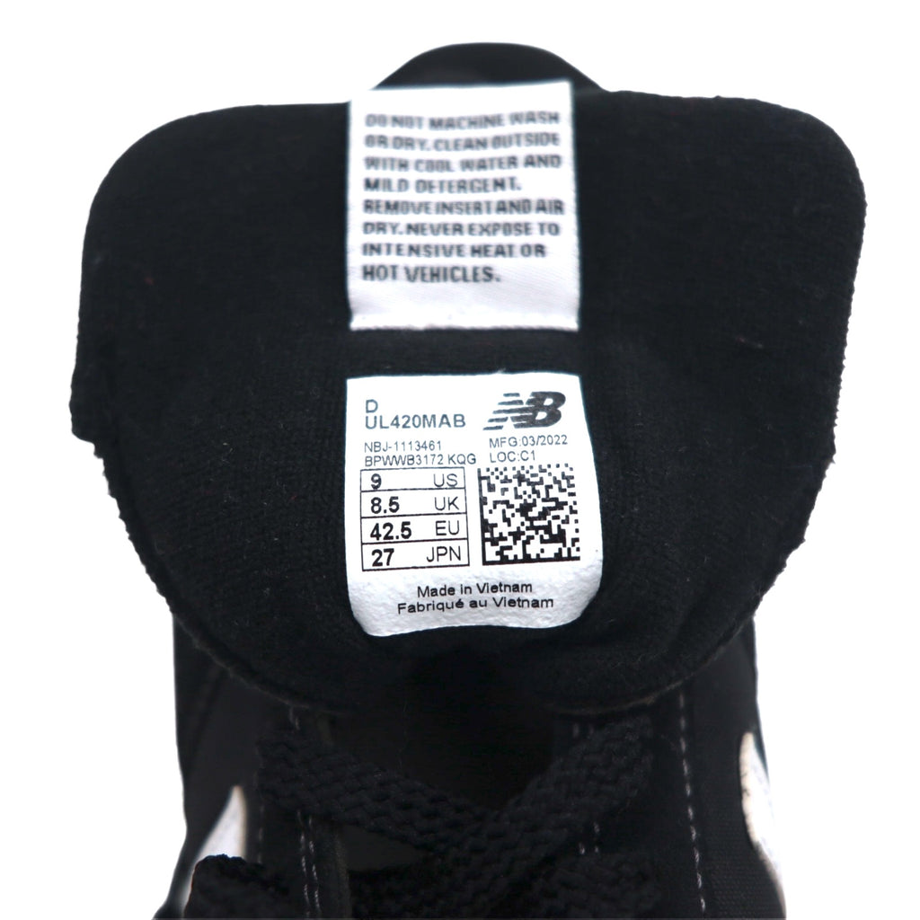 new balance 420M suede sneakers 27cm black EVA nylon UL420MAB