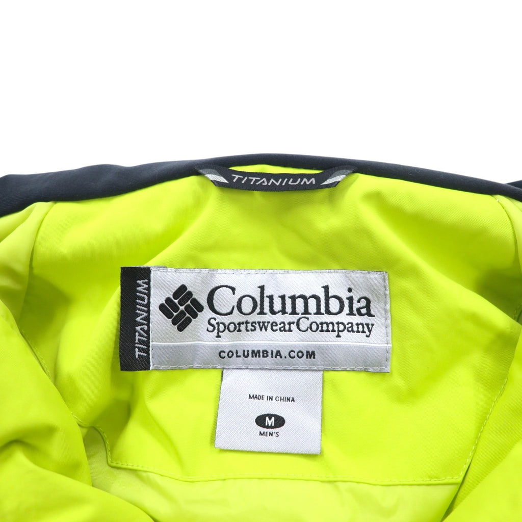 Columbia オムニテック OMNI-TECH マウンテンパーカー M ブラック ナイロン 防水 防風 TITANIUM ドローコード フード収納式 EM4504