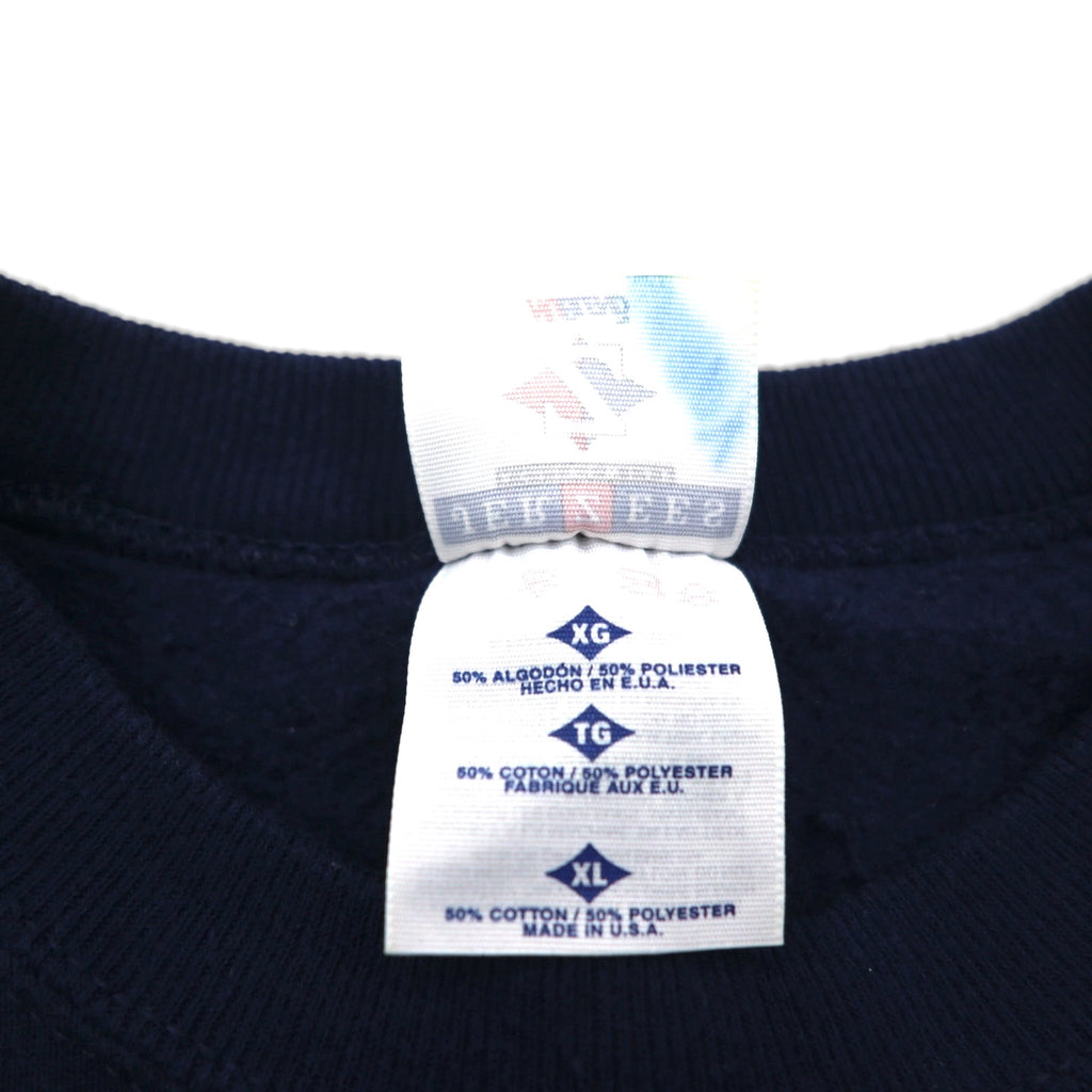 VINTAGE 90年代 USA製 JERZEES ブランク スウェット トレーナー XL ネイビー 無地