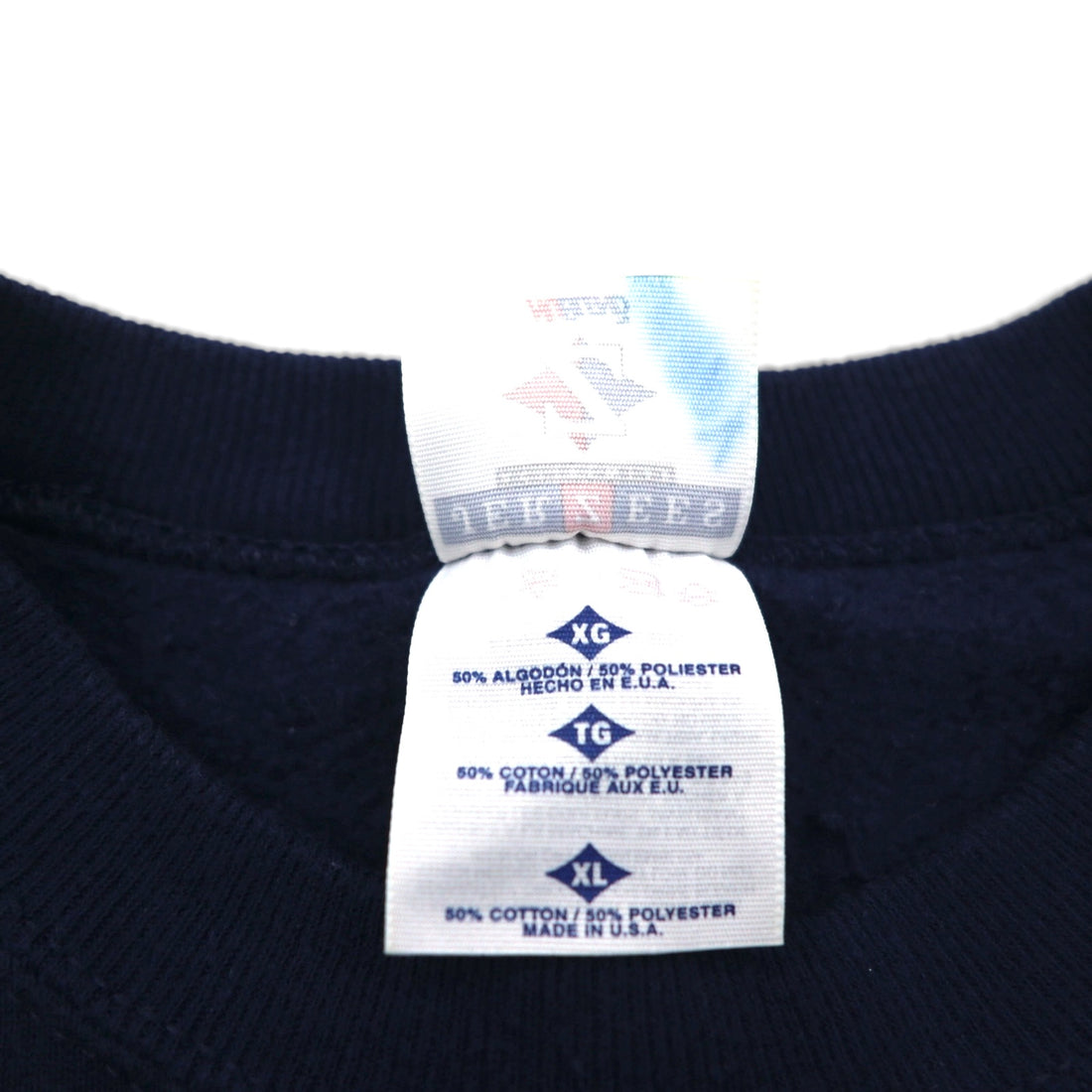 VINTAGE 90年代 USA製 JERZEES ブランク スウェット トレーナー XL ネイビー 無地