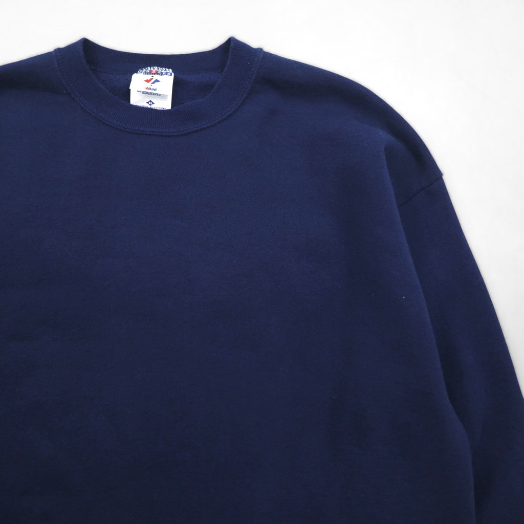 VINTAGE 90年代 USA製 JERZEES ブランク スウェット トレーナー XL ネイビー 無地