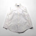 Ralph Lauren 90年代 オックスフォード ボタンダウンシャツ L ホワイト CUSTOM FIT スモールポニー刺繍
