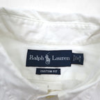 Ralph Lauren 90年代 オックスフォード ボタンダウンシャツ L ホワイト CUSTOM FIT スモールポニー刺繍