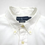 Ralph Lauren 90年代 オックスフォード ボタンダウンシャツ L ホワイト CUSTOM FIT スモールポニー刺繍