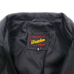 Freedom Sheepskin Leather Double Zip Single Rider's Jacket, Size Small, Black Stand Collar, Made in Pakistan