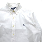 Ralph Lauren 90年代 オックスフォード ボタンダウンシャツ L ホワイト CUSTOM FIT スモールポニー刺繍