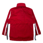 NIKE 90s Anorak Parka L Red Nylon Retractable Hood Black Tag Big Size