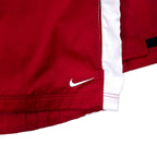 NIKE 90s Anorak Parka L Red Nylon Retractable Hood Black Tag Big Size
