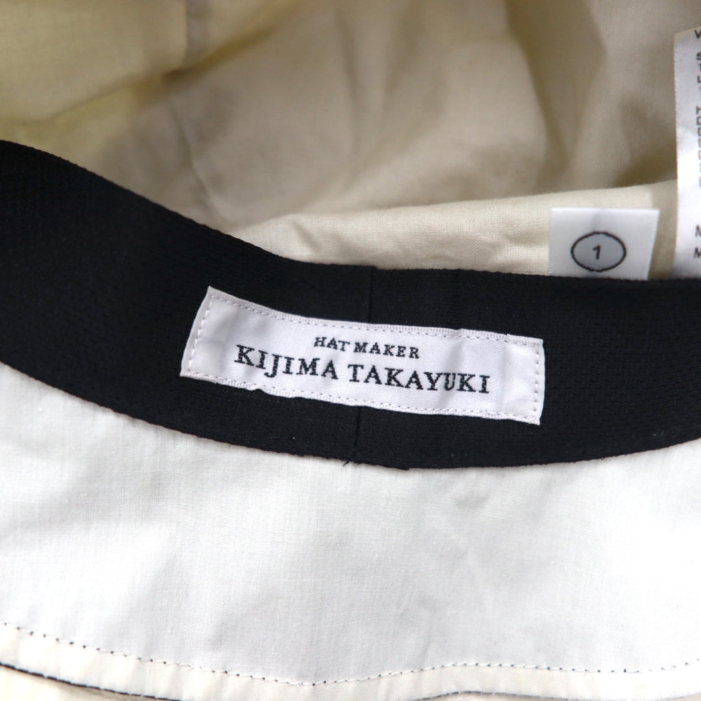 KIJIMA TAKAYUKI 2WAY Bucket Hat 57cm Ivory Cotton W-232630 Made in Japan