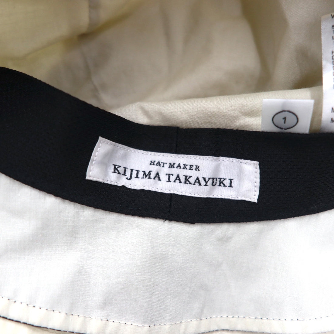 KIJIMA TAKAYUKI 2WAY Bucket Hat 57cm Ivory Cotton W-232630 Made in Japan