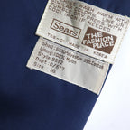 Sears 90年代 ダブルブレスト トレンチコート XL ネイビー ポリエステル コットン ベルト付き