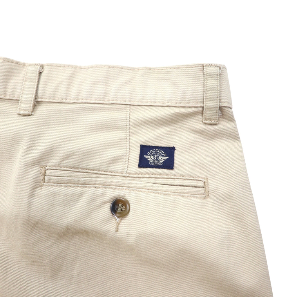 DOCKERS ( Levi's ) 90年代 CLASSIC FIT タック ワイド チノパンツ 36 ベージュ コットン ドミニカ製