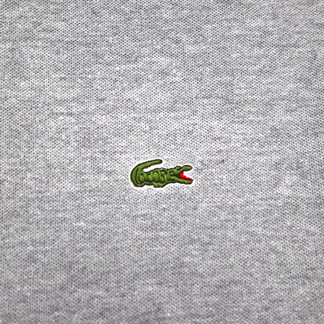 CHEMISE LACOSTE Made in France 70s French Lacoste Polo Shirt 2XL Grey Pique Single Logo