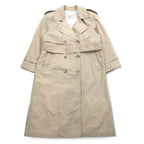 LONDON FOG 90s USA made trench coat, XL, beige, polyester, cotton, floral lining