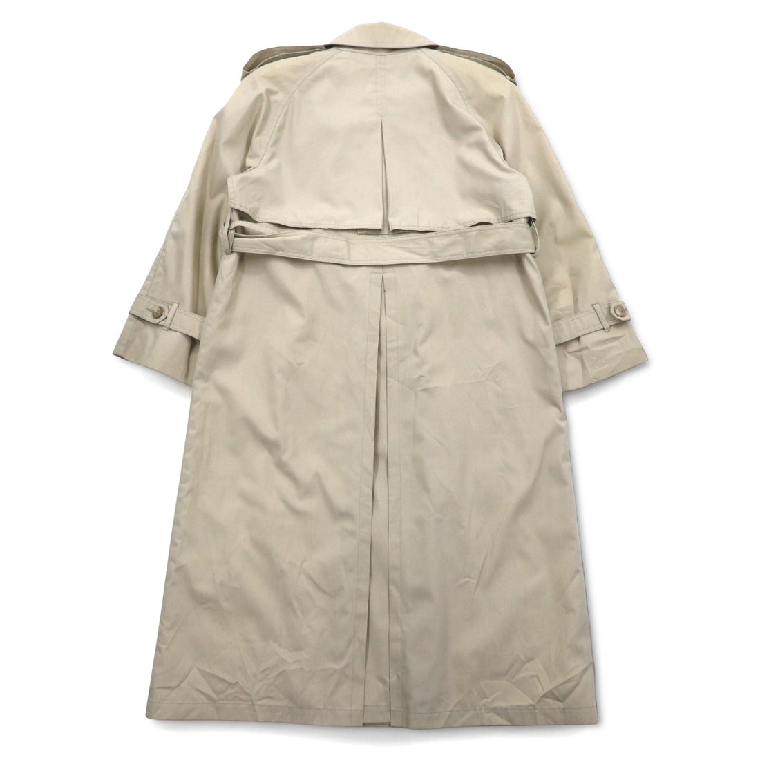 LONDON FOG 90s USA made trench coat, XL, beige, polyester, cotton, floral lining