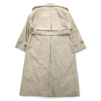 LONDON FOG 90s USA made trench coat, XL, beige, polyester, cotton, floral lining