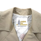 LONDON FOG 90s USA made trench coat, XL, beige, polyester, cotton, floral lining