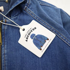 LEVI'S VINTAGE CLOTHING (LVC) Denim Hooded Jacket, Size M, Orange Tab Hooded Jacket A2217-0000, Unused, Talon Zip, Large Pentagonal Design, ARCHIVES