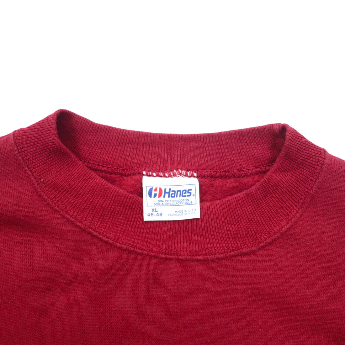 Hanes USA Made 90s College Print Sweatshirt XL Bordeaux Cotton FLORIDA STATE