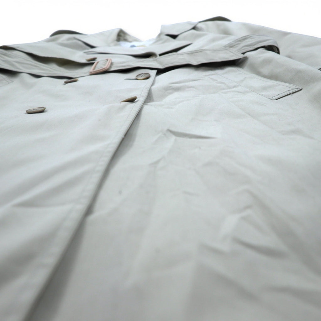 LONDON FOG 90s USA made trench coat, XL, beige, polyester, cotton, floral lining