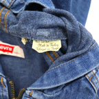 LEVI'S VINTAGE CLOTHING (LVC) Denim Hooded Jacket, Size M, Orange Tab Hooded Jacket A2217-0000, Unused, Talon Zip, Large Pentagonal Design, ARCHIVES