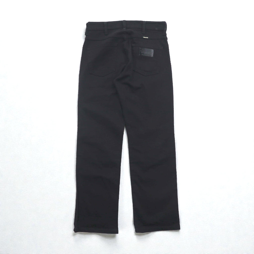 Wrangler 5ポケット ストレート デニムパンツ ジーンズ M ブラック ストレッチ W34533