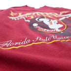 Hanes USA Made 90s College Print Sweatshirt XL Bordeaux Cotton FLORIDA STATE
