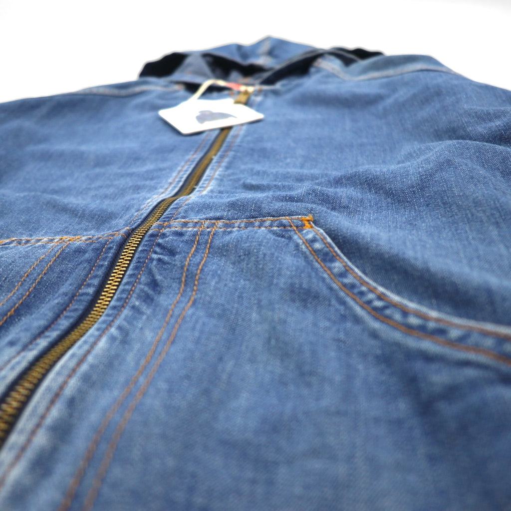 LEVI'S VINTAGE CLOTHING (LVC) Denim Hooded Jacket, Size M, Orange Tab Hooded Jacket A2217-0000, Unused, Talon Zip, Large Pentagonal Design, ARCHIVES