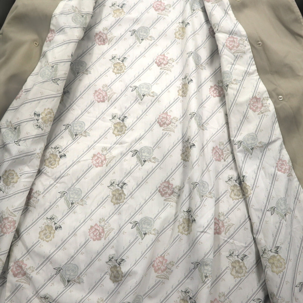 LONDON FOG 90s USA made trench coat, XL, beige, polyester, cotton, floral lining