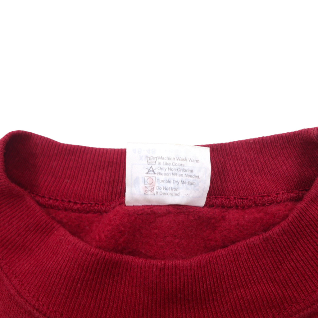 Hanes USA Made 90s College Print Sweatshirt XL Bordeaux Cotton FLORIDA STATE