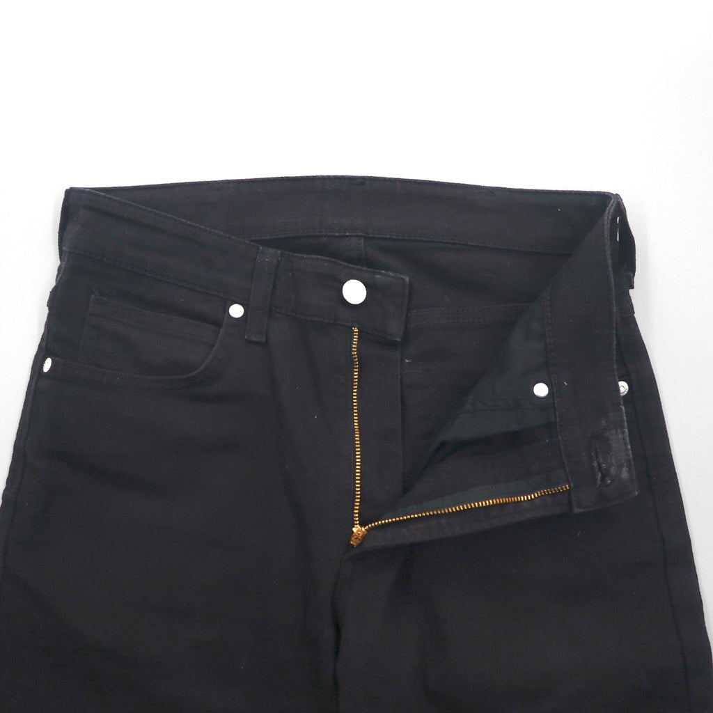 Wrangler 5ポケット ストレート デニムパンツ ジーンズ M ブラック ストレッチ W34533