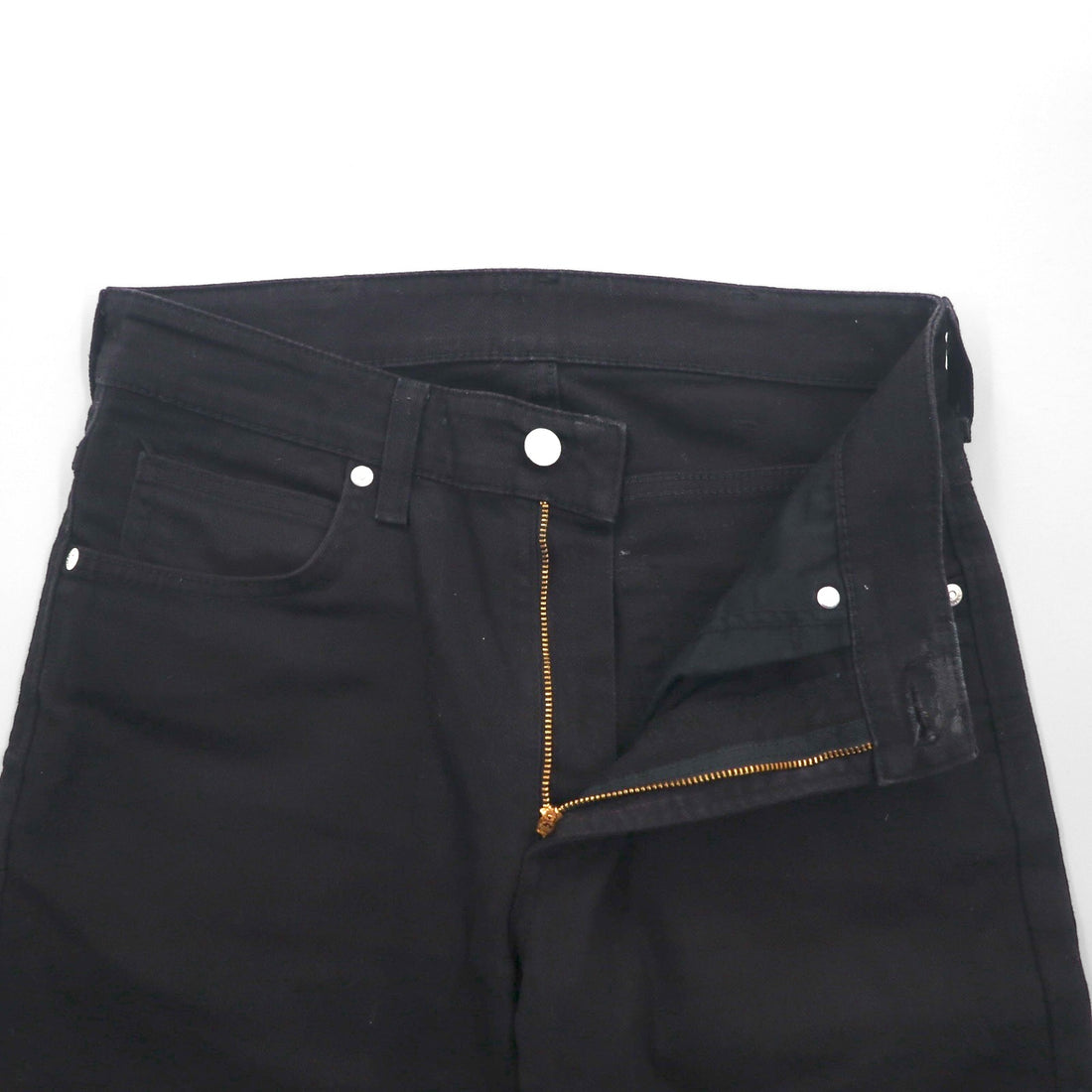 Wrangler 5ポケット ストレート デニムパンツ ジーンズ M ブラック ストレッチ W34533