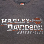 HARLEY DAVIDSON Double-sided Print T-Shirt 3XL Grey SILVER EAGLE Made in Nicaragua
