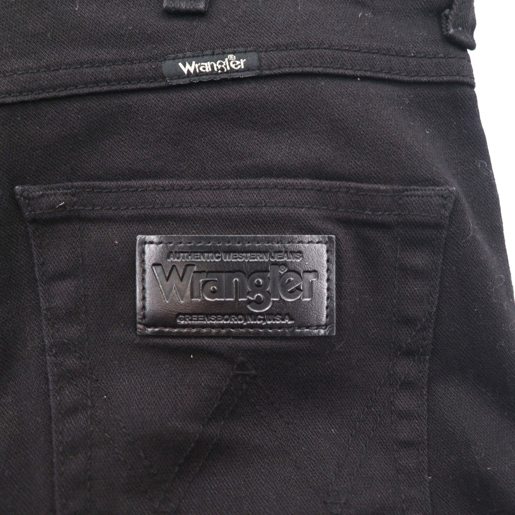 Wrangler 5ポケット ストレート デニムパンツ ジーンズ M ブラック ストレッチ W34533