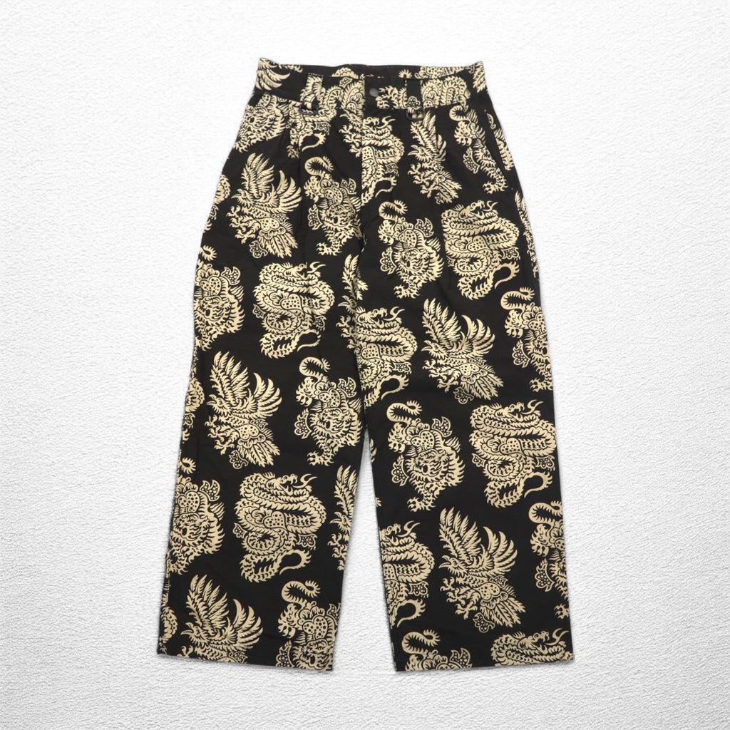 blackmeans × Zepanese Club × Toraichi TZB LONG PANTS Easy Pants L Black All-over Pattern 1813 22AW