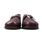 SAGRIPANTI Italian made monk strap straight tip shoes 27cm brown leather