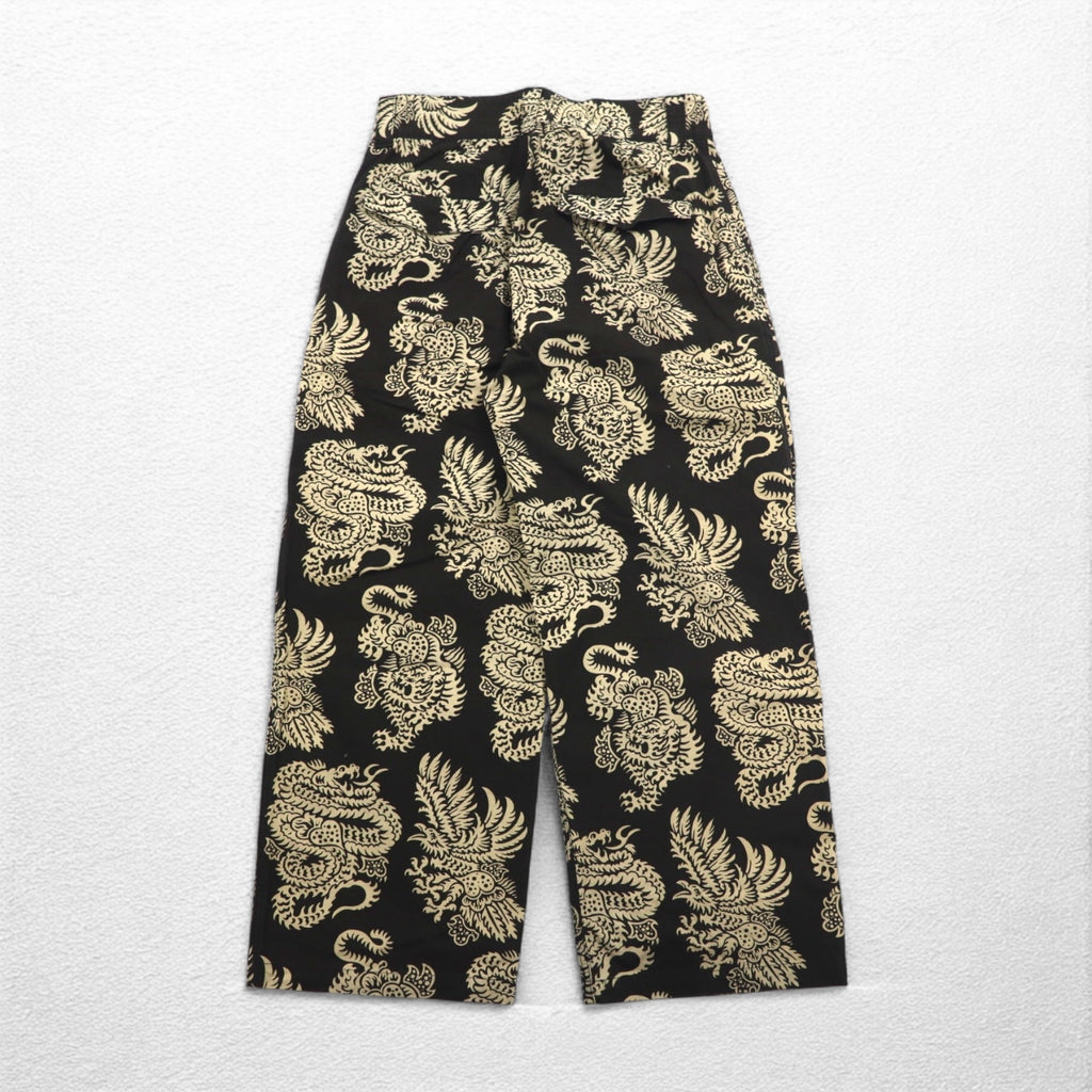 blackmeans × Zepanese Club × Toraichi TZB LONG PANTS Easy Pants L Black All-over Pattern 1813 22AW