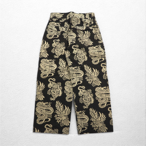 blackmeans × Zepanese Club × 寅壱 TZB LONG PANTS イージーパンツ L ブラック 総柄 1813 22AW