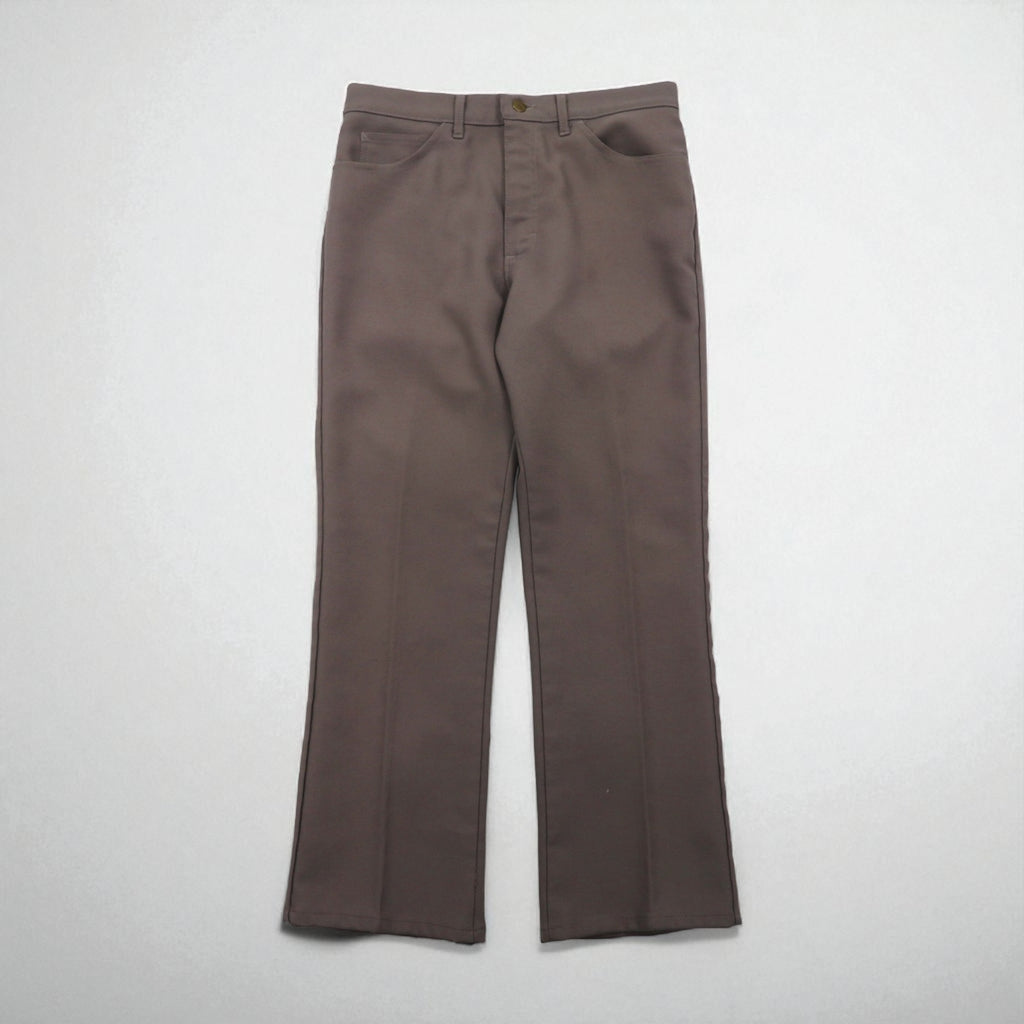 Lee 80年代 USA製 スタプレ STA-PREST ブーツカット フレア スラックスパンツ M ベージュ 202
