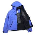 Columbia Titanium OMNI-HEAT OMNI-TECH Mountain Parka XL Blue Nylon Waterproof Detachable Hood Heli-Honey Jacket SL4013