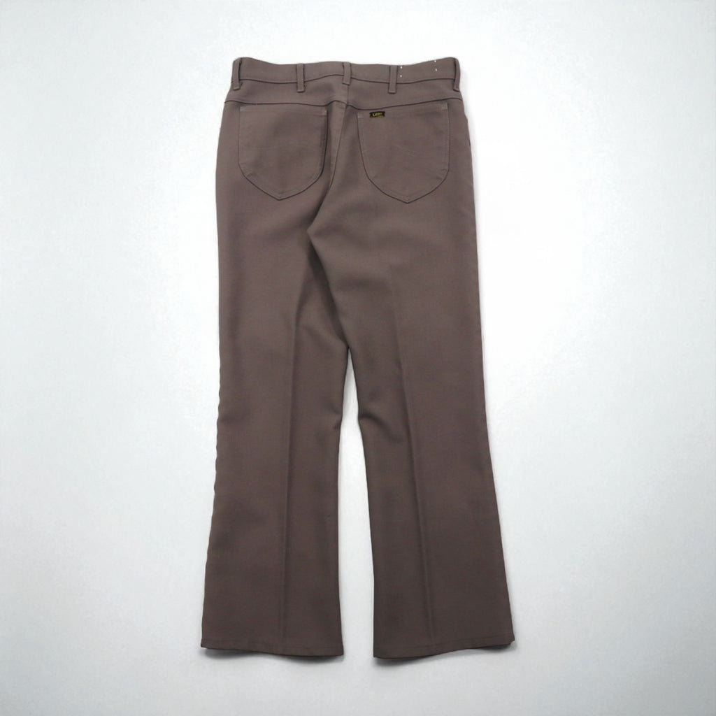 Lee 80年代 USA製 スタプレ STA-PREST ブーツカット フレア スラックスパンツ M ベージュ 202
