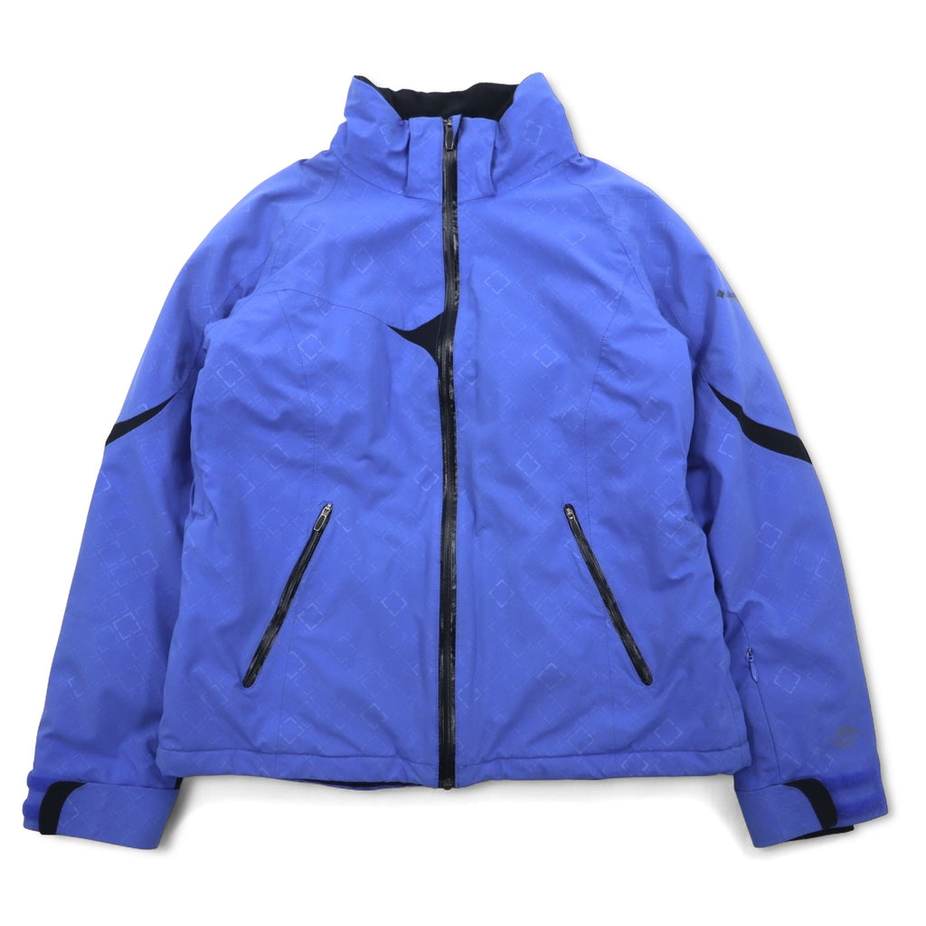 Columbia Titanium OMNI-HEAT OMNI-TECH Mountain Parka XL Blue Nylon Waterproof Detachable Hood Heli-Honey Jacket SL4013