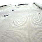 80s Neiman-Marcus Glen Check Balmacaan Coat Size 40 Gray Beige RASCHEL WARP KNIT